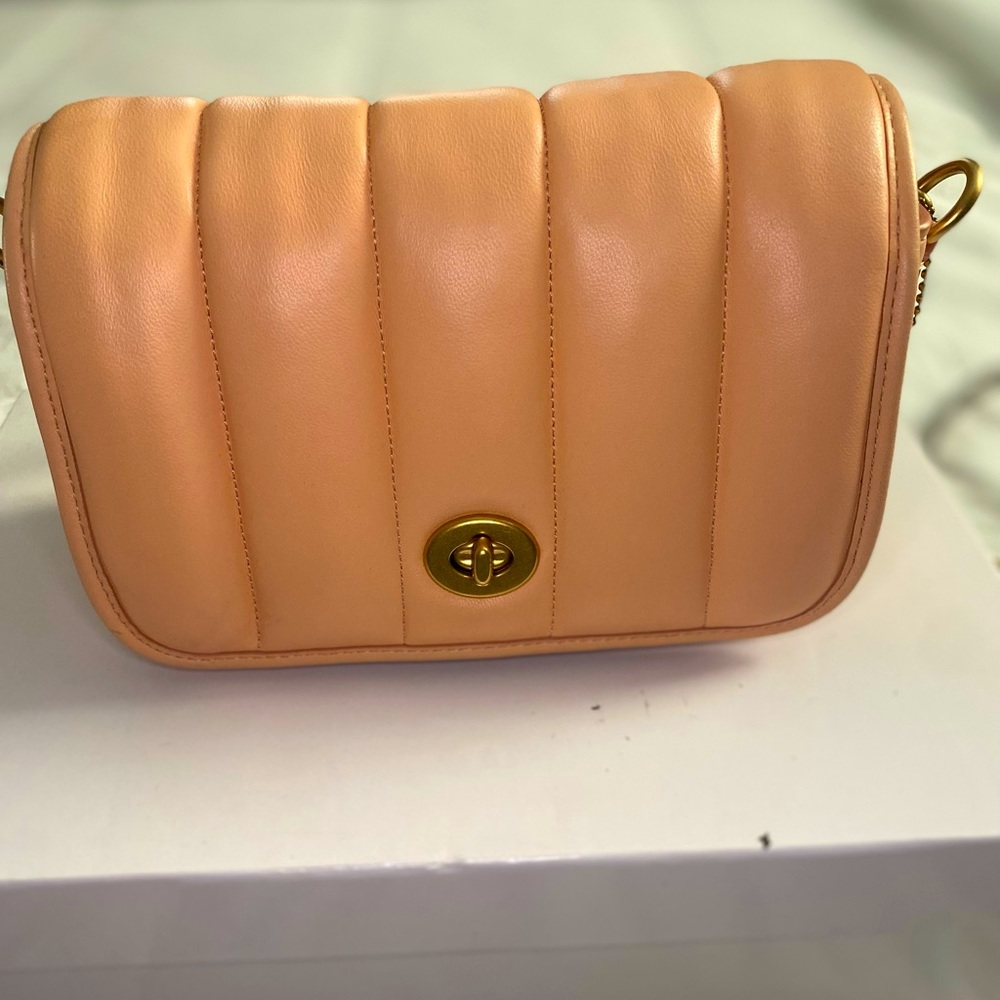 New and great condition worn once.  Soft color for the spring!  Has dust bag!